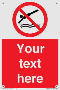 Custom prohibition no diving